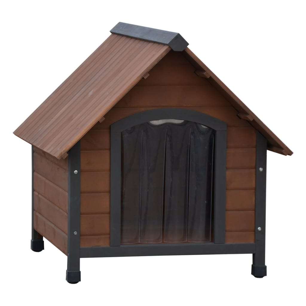 @Pet Hundedach mit Plastikklappen rostique 102x82x87 cm braun