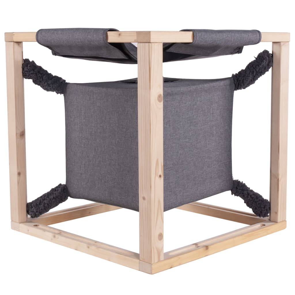 Quapas! Katzenbett mit Hängematte Catcube M 54x54x54 cm Grau
