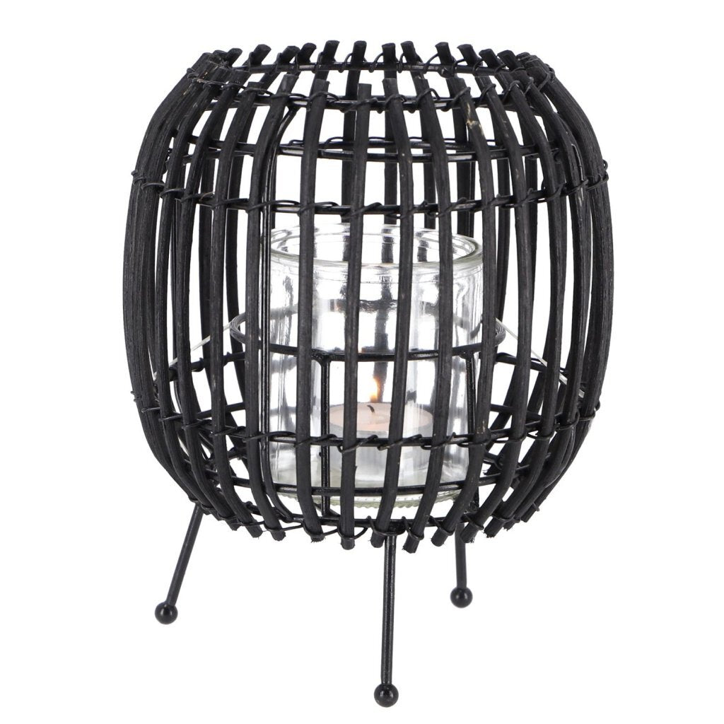 Andere Marken Laterne Rattan 20 cm beige schwarz sortiert