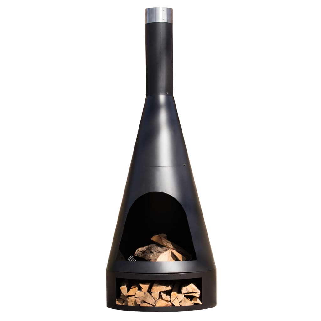 Redfire Kamin Kingston 160x60 cm Stahlmattschwarz