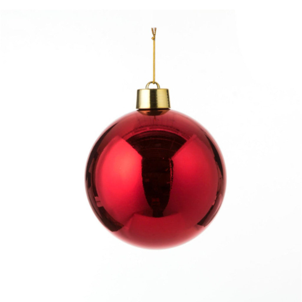 House of Seasons House of Seasons Weihnachtskugel aus rotem Kunststoff, D20 cm