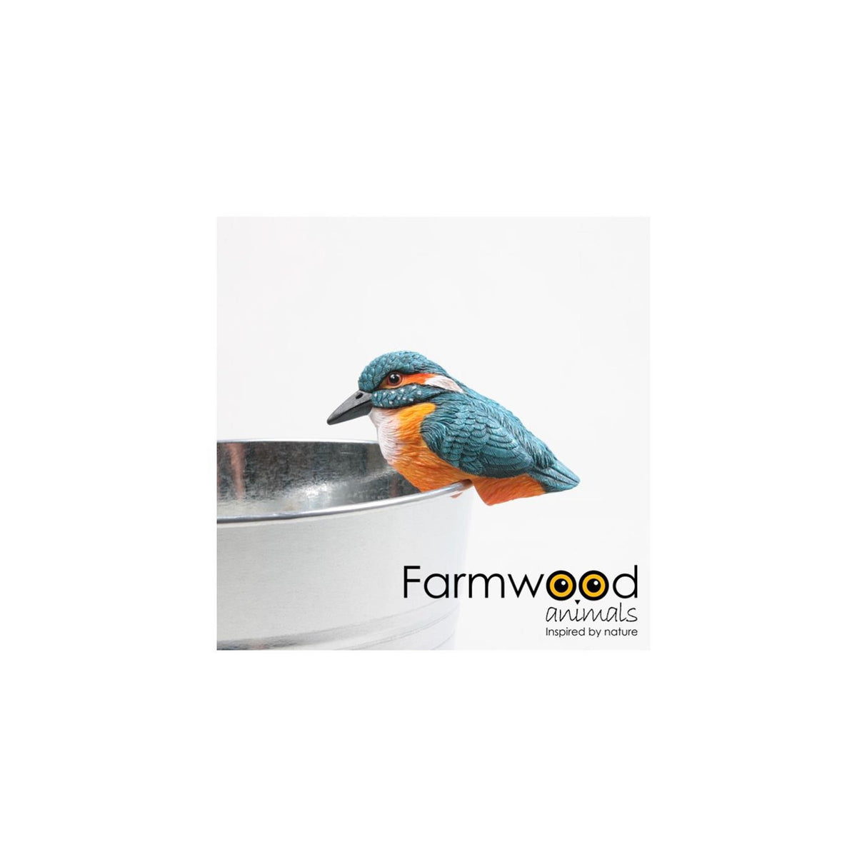 Farmwood animals pothanger vogel ijsvogel 10x8x5,5cm
