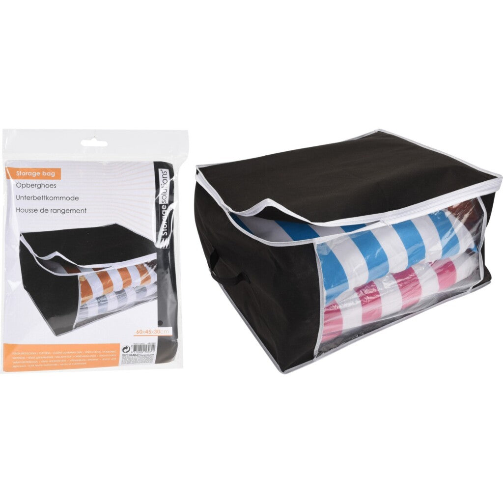 Storage Solutions Storage Solutions Aufbewahrungsabdeckung 60x45x30 cm Schwarz Transparent