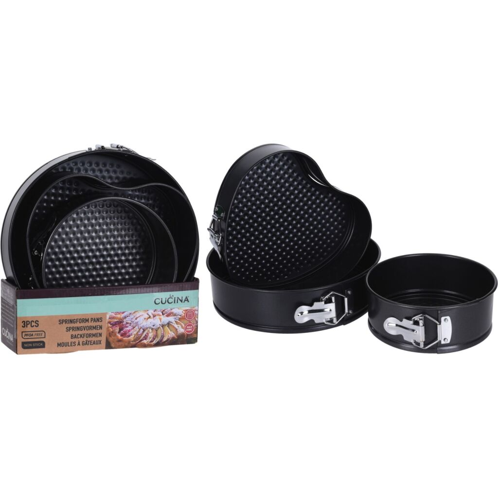 Basic la cucina Springform-Set 3-teilig schwarz