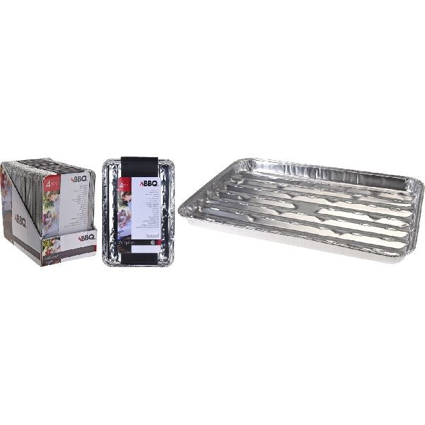 Basic BBQ Grillschalen-Set aus Aluminium, 4-teilig