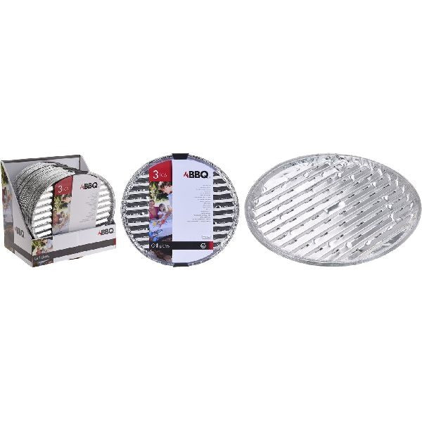 Grillschalen Aluminium rund 3 Stück