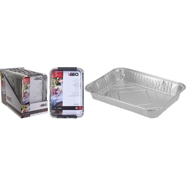 BBQ-Aluminium-Grillschalen-Set mit 5 Stück