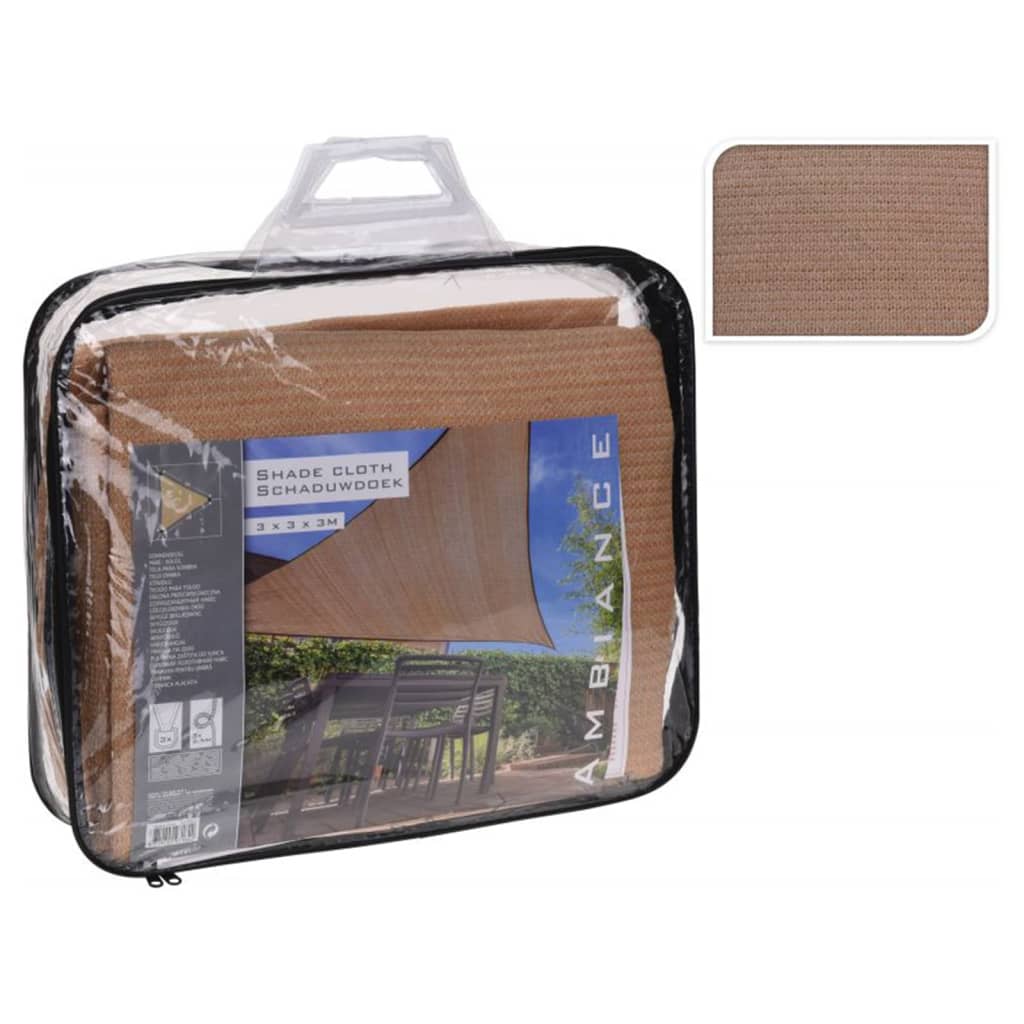 Prograrden Shade Tuch dreieckig 3x3x3m Sand -gelöscht