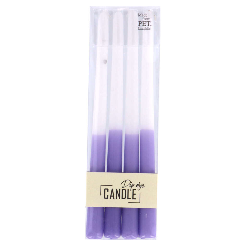 Andere Marken Dip Dye Kerzenwachs Flieder 30,5x2,2 cm 4 Stück