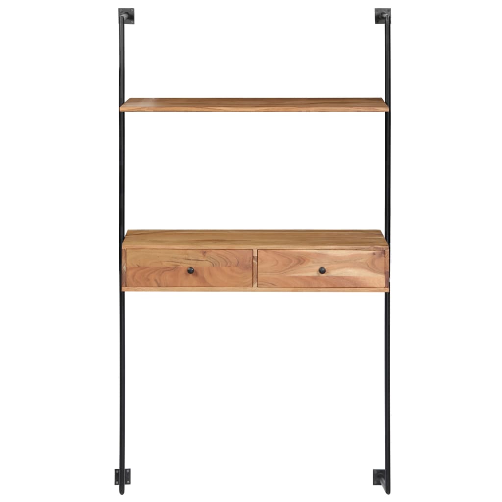 Vidaxl wandbureau 90x40x170 cm massief acaciahout