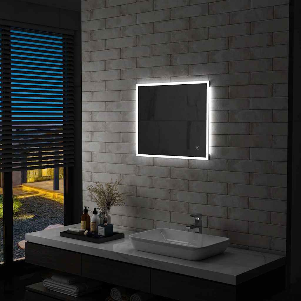 Vidaxx Badezimmerspiegel LED mit Touchsensor 60x50 cm