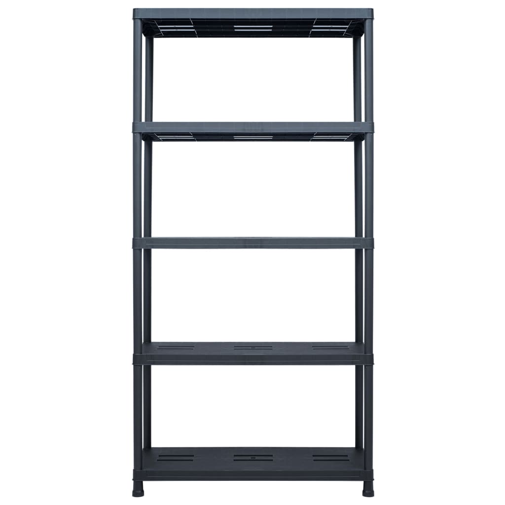 VIDAXL -LAGE RARK 260 kg 90x40x180 cm Kunststoff schwarz