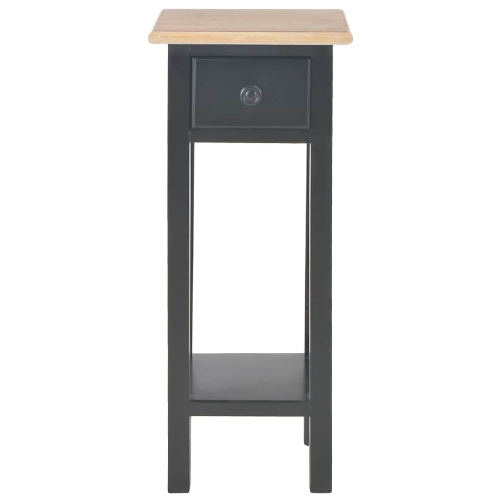 Vidaxl bijzettafel 27x27x65,5 cm hout zwart