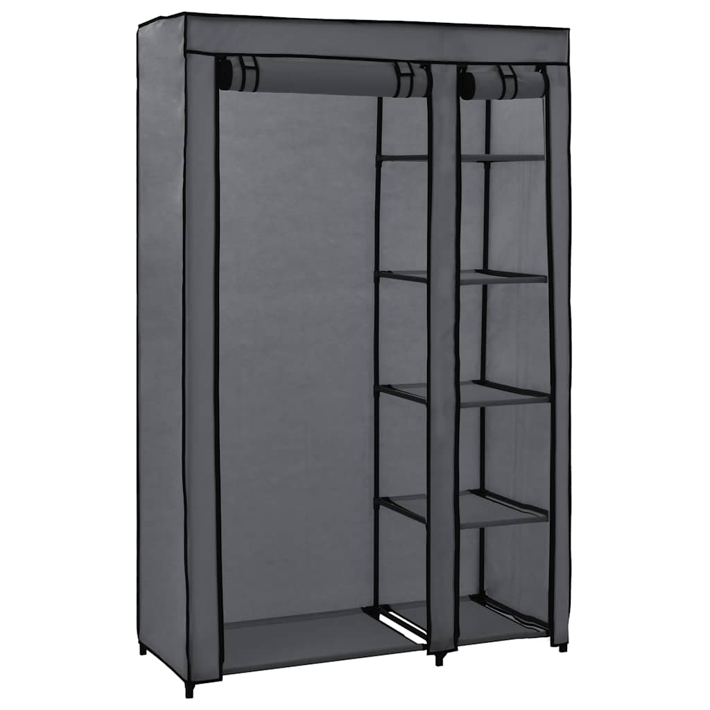 Vidaxl kledingkasten opvouwbaar 2 st 110x45x175 cm stof grijs