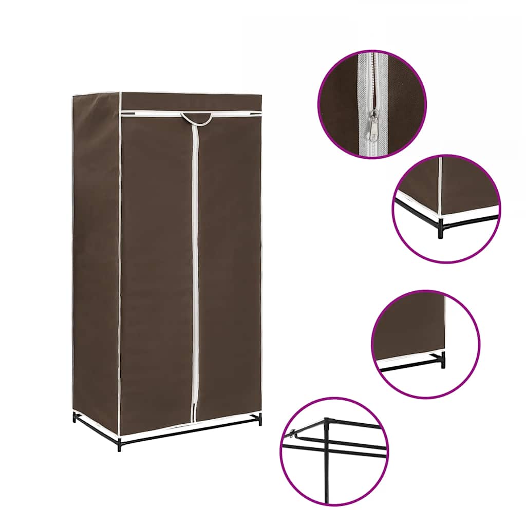 Vidaxl kledingkasten 2 st 75x50x160 cm bruin
