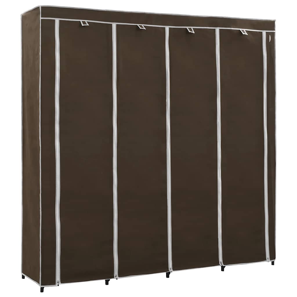 Vidaxl kledingkast met 4 vakken 175x45x170 cm bruin