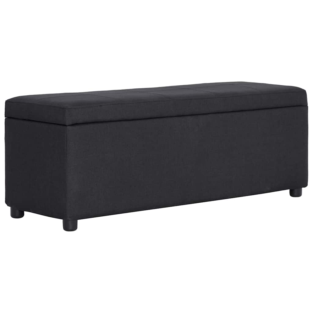 Vidaxl bankje met opbergvak 116 cm polyester zwart