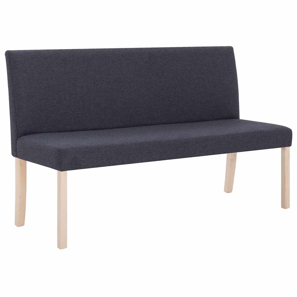 Vidaxl bankje 139,5 cm polyester donkergrijs