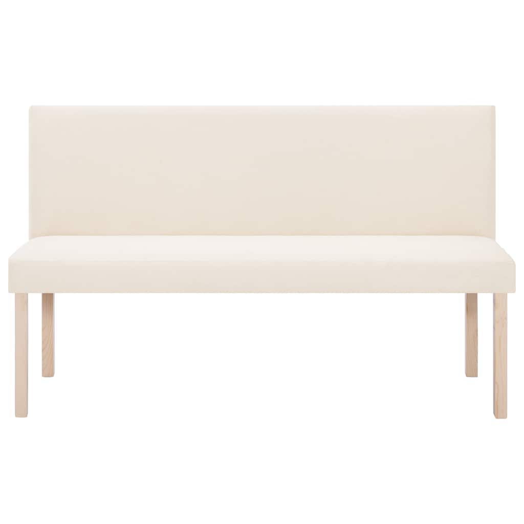 Vidaxl bankje 139,5 cm polyester crème
