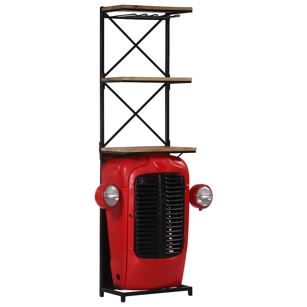 Vidaxl wijnkast tractor 49x31x172 cm massief mangohout