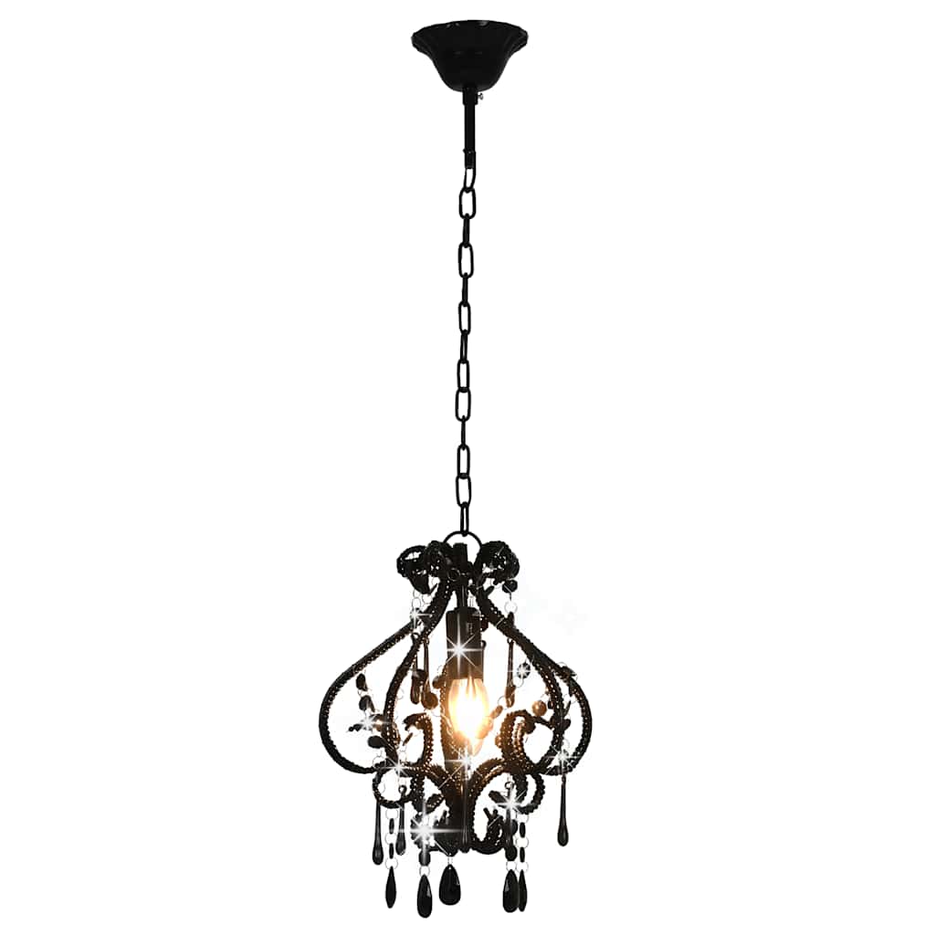 Vidaxl Deckenlampe mit Perlen um E14 Schwarz