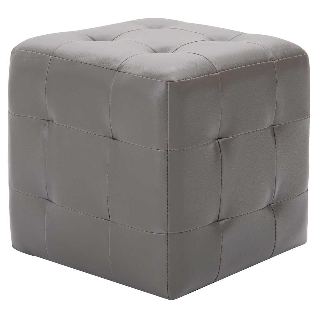 Vidaxl nachtkastjes 2 st 30x30x30 cm kunstleer grijs