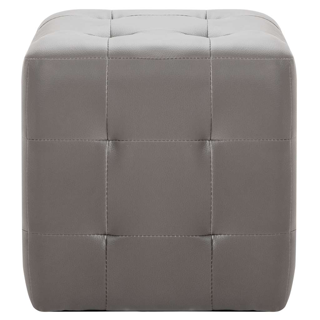 Vidaxl nachtkastjes 2 st 30x30x30 cm kunstleer grijs