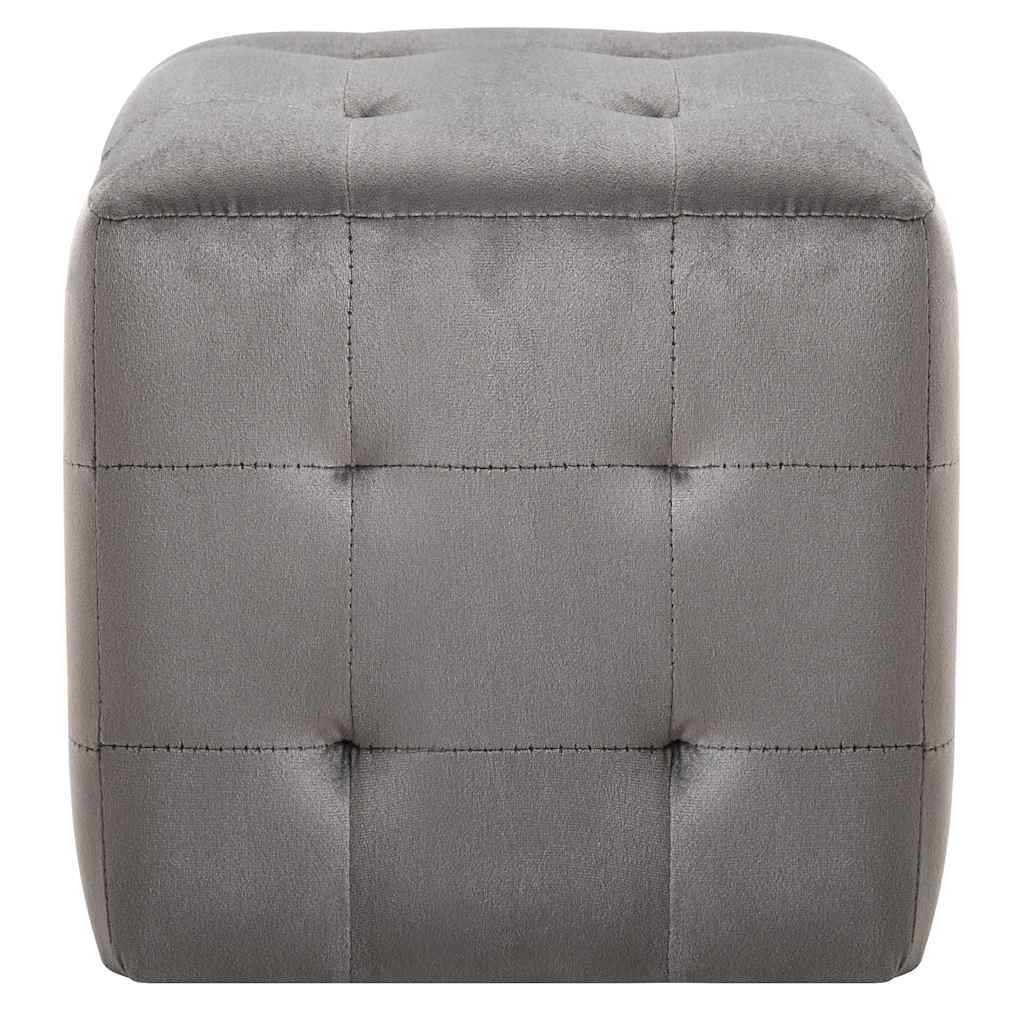 Vidaxl nachtkastjes 2 st 30x30x30 cm fluweel grijs