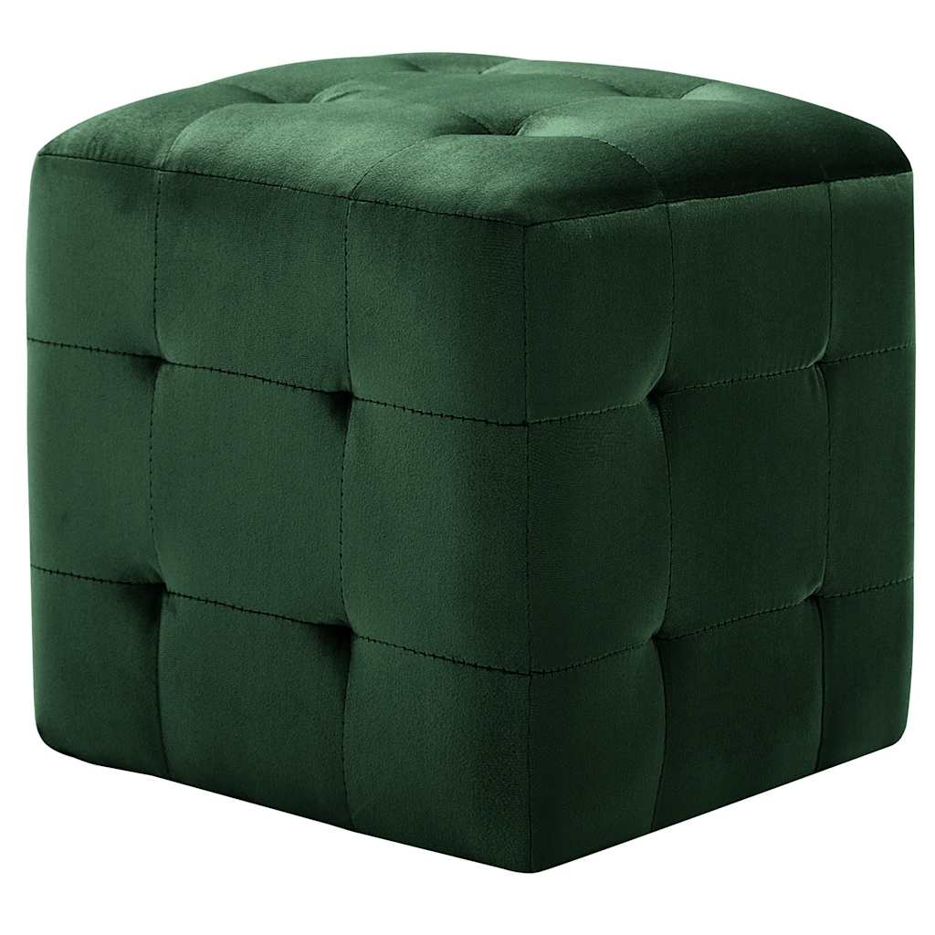Vidaxl nachtkastjes 2 st 30x30x30 cm fluweel groen