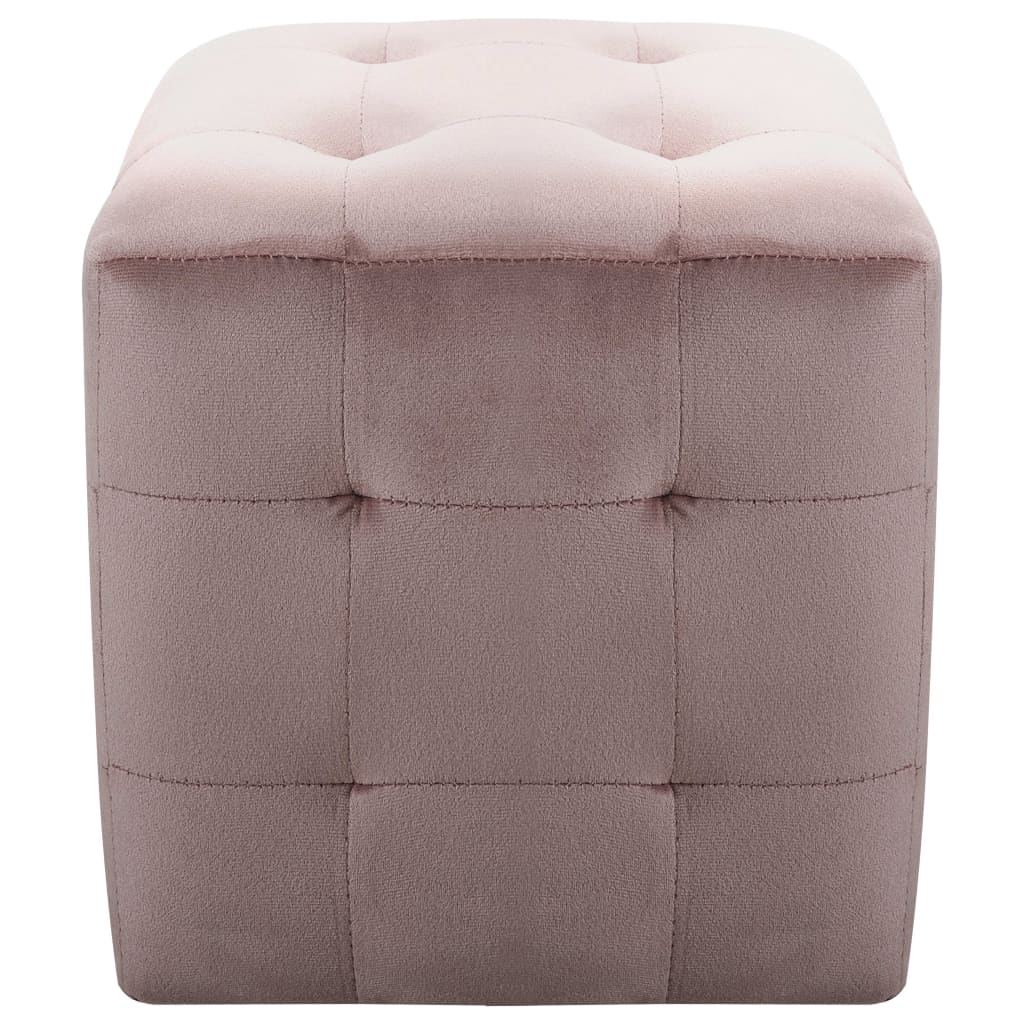 Vidaxl nachtkastjes 2 st 30x30x30 cm fluweel roze