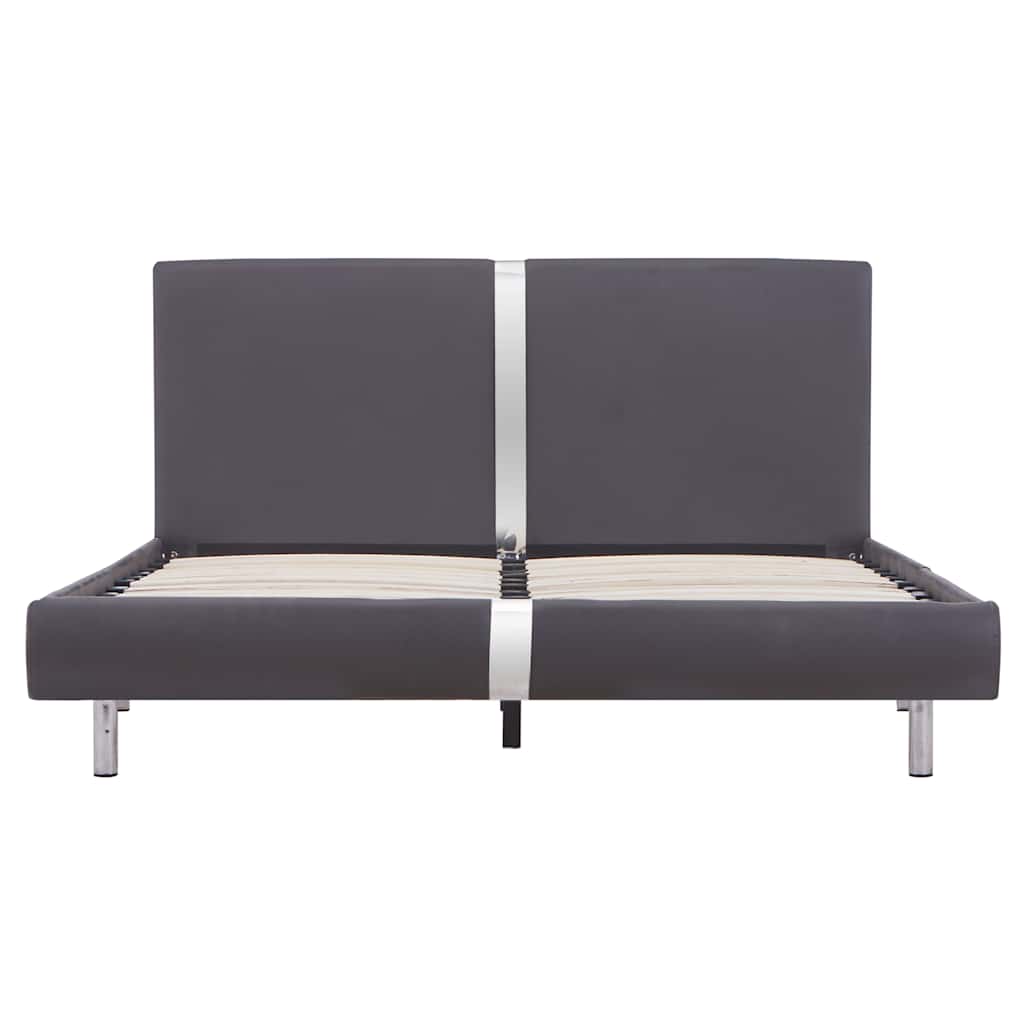 Vidaxl bedframe kunstleer grijs 140x200 cm