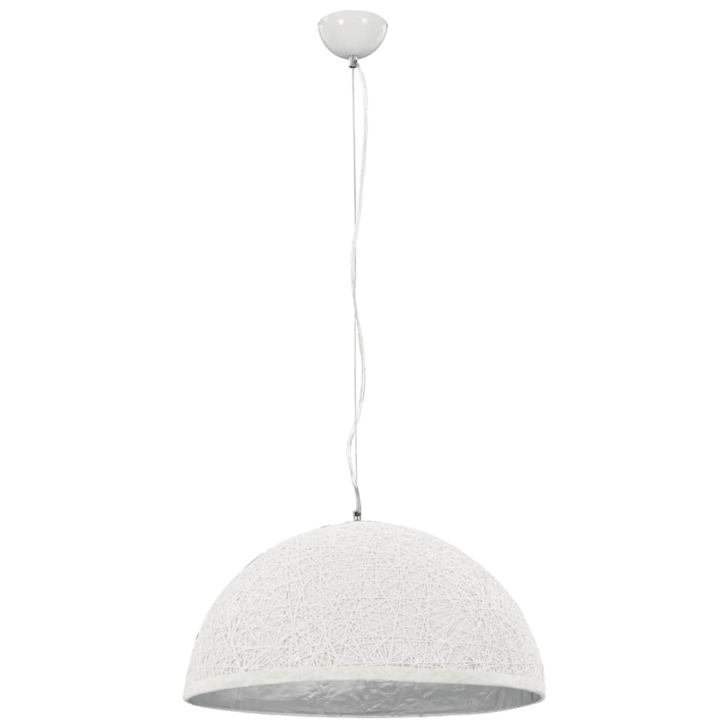 Vidaxl Hanging Lampe E27 Ø50 cm Weiß und Silber