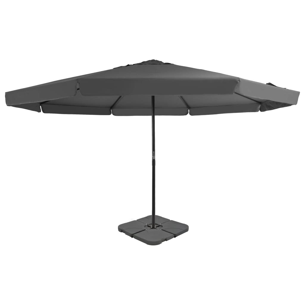 VIDAXL -Parasol mit tragbarem Basis -Anthrazit -ausgelöst