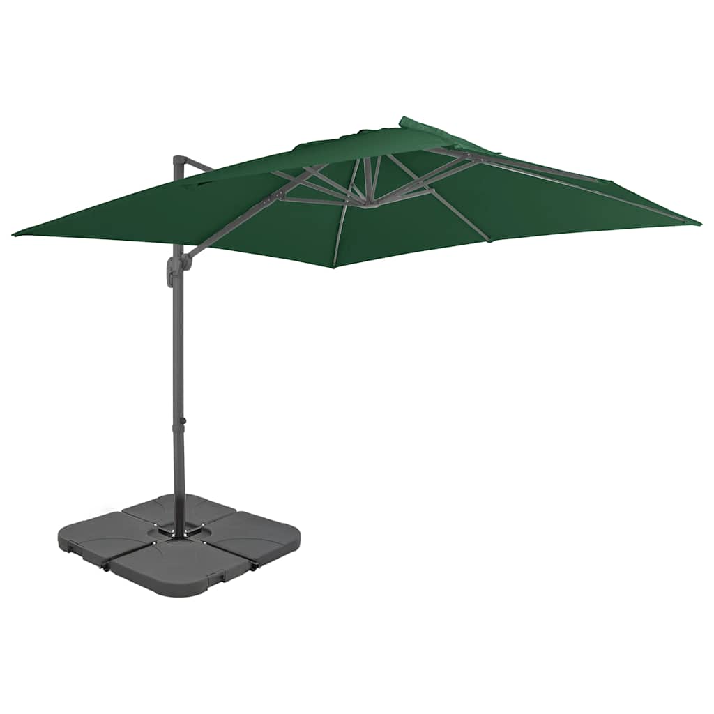 Vidaxl parasol met draagbare voet groen