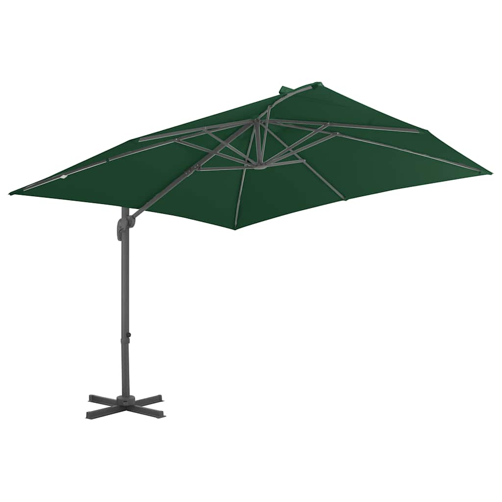 Vidaxl parasol met draagbare voet groen