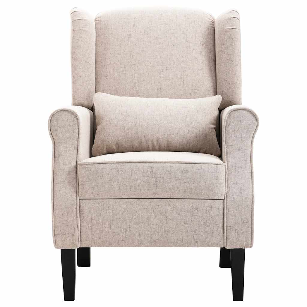 Vidaxl fauteuil stof beige