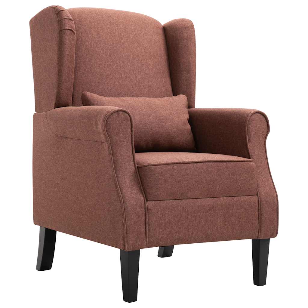 Vidaxl fauteuil stof bruin