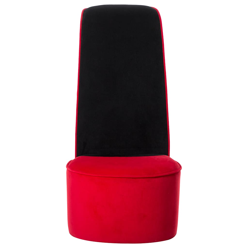 Vidaxl hakstoel fluweel rood