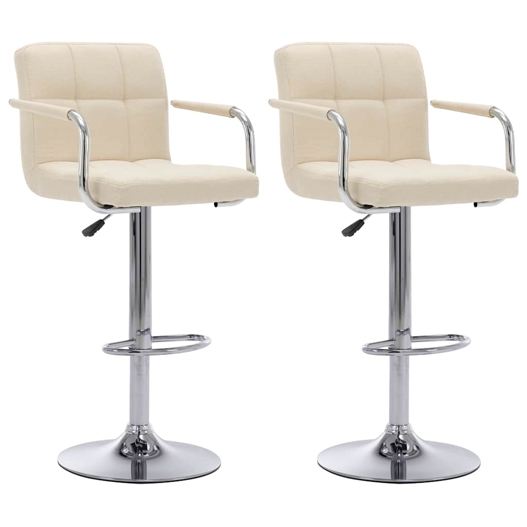 Vidaxl barstoelen 2 st stof crème