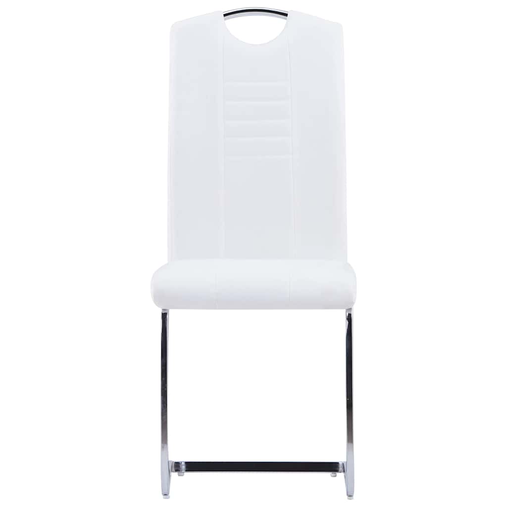 Vidaxl eetkamerstoelen 4 st kunstleer wit