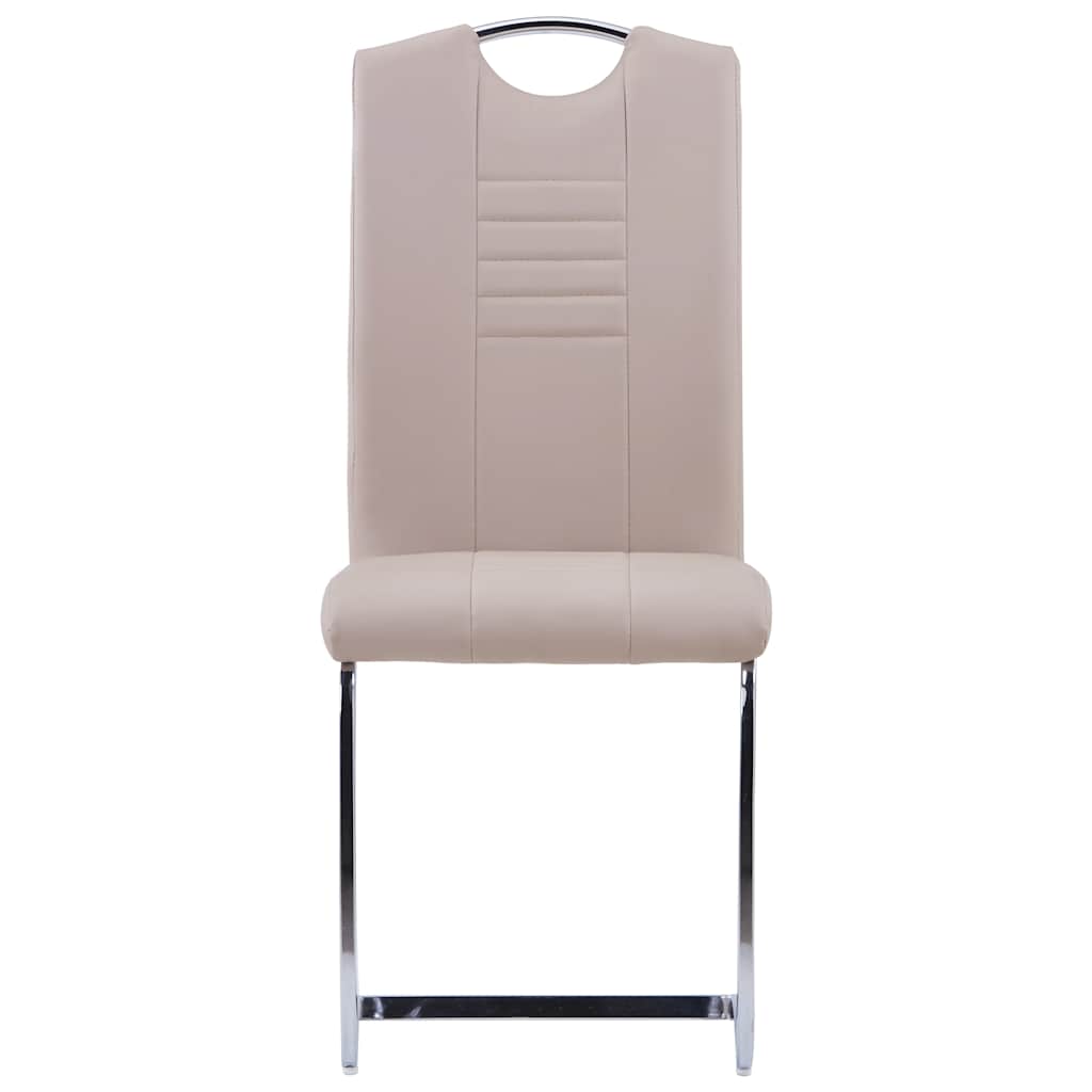 Vidaxl eetkamerstoelen 2 st kunstleer cappuccino