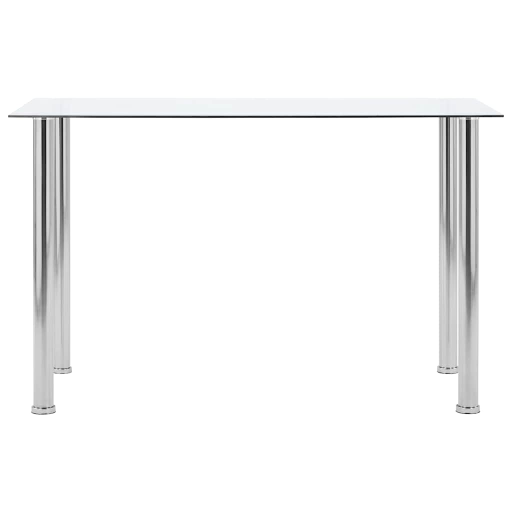 Vidaxl eettafel 120x60x75 cm gehard glas transparant