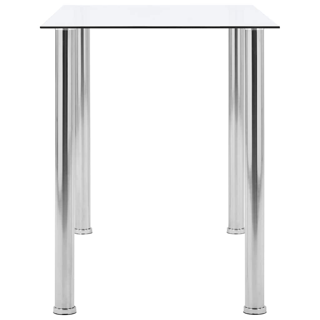 Vidaxl eettafel 120x60x75 cm gehard glas transparant