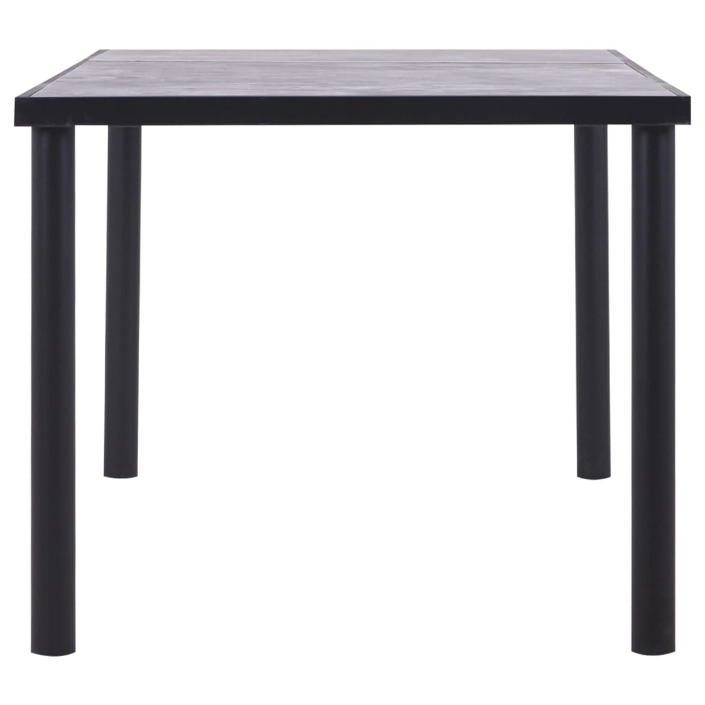 Vidaxl eettafel 180x90x75 cm mdf zwart en betongrijs