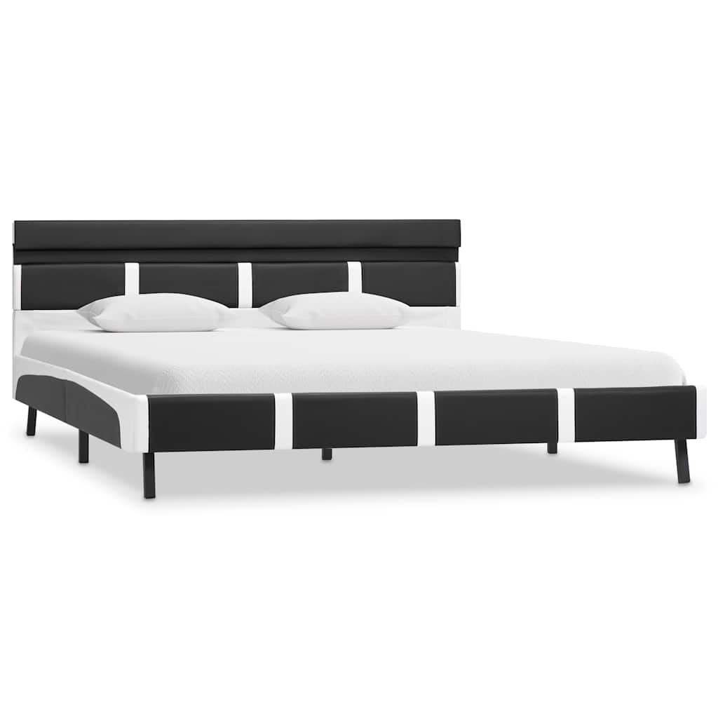 Vidaxl bedframe met led kunstleer grijs 120x200 cm