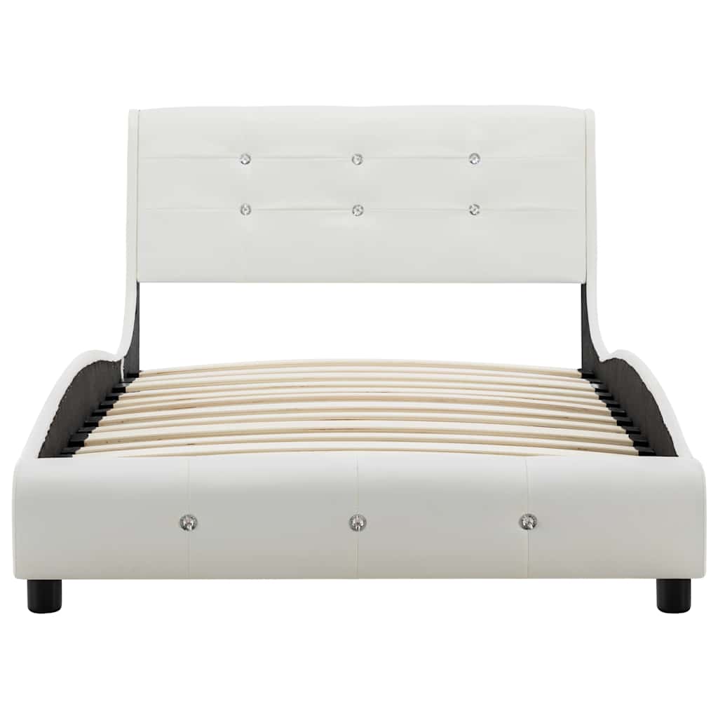 Vidaxl bedframe kunstleer wit 90x200 cm