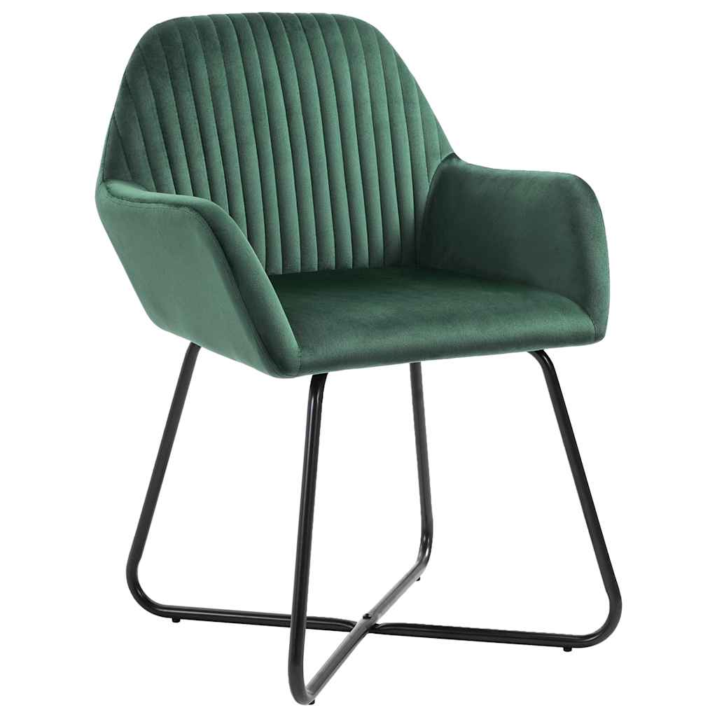 Vidaxl eetkamerstoelen 2 st fluweel groen