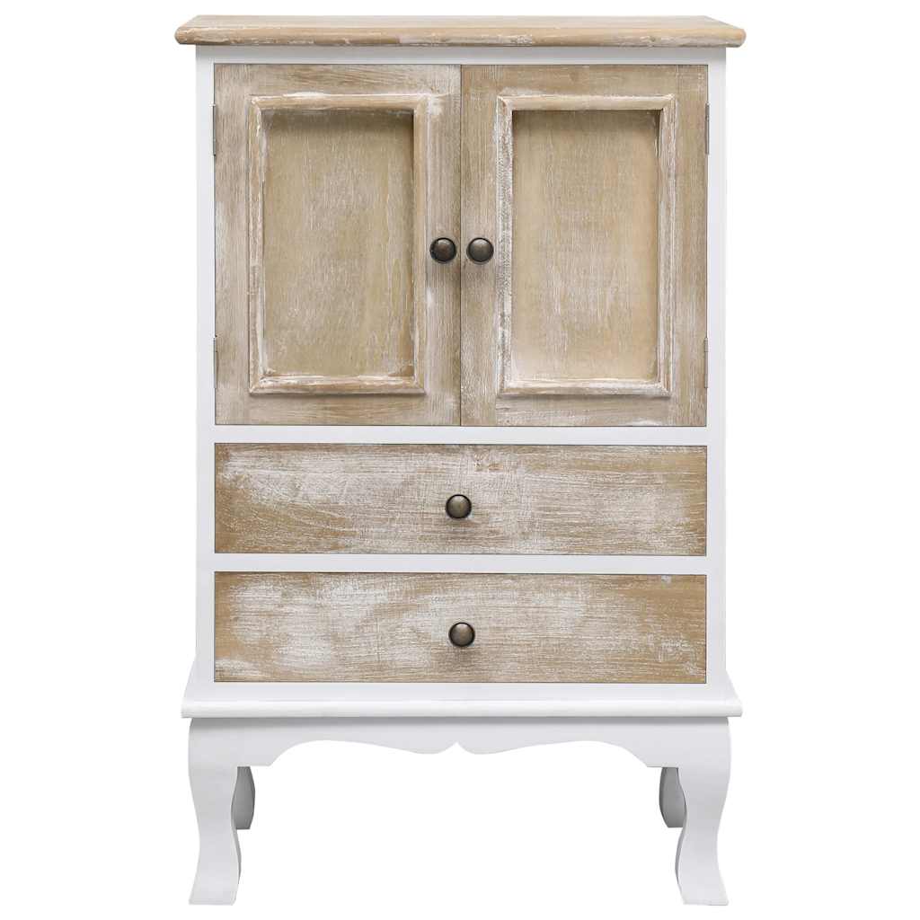 Vidaxl ladekast 50x30x80 cm hout wit