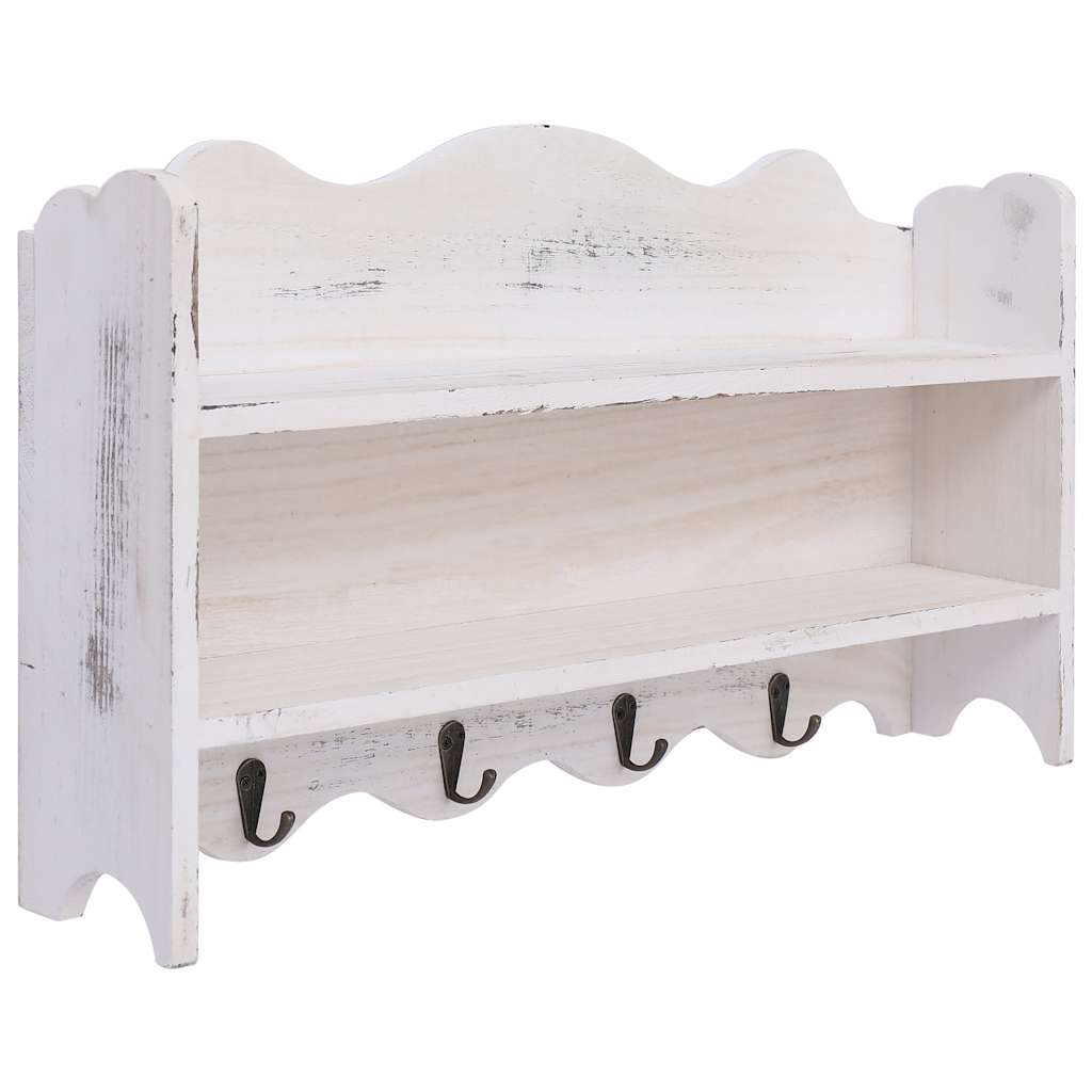 Vidaxx Wandgarderobe 50x10x30 cm Holz weiß
