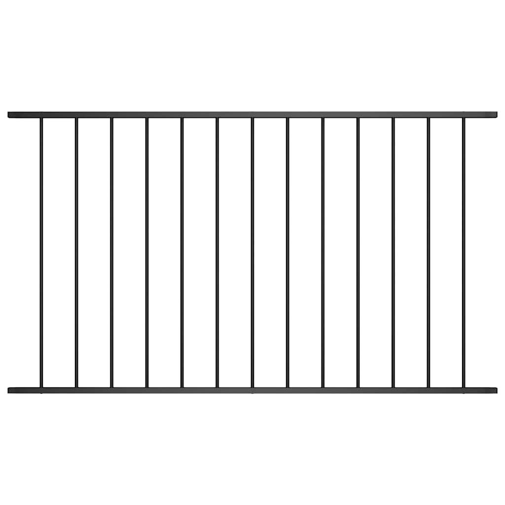 VIDAXL Zaunpanel Pulver -Stahl 1,7x0,75 m schwarz